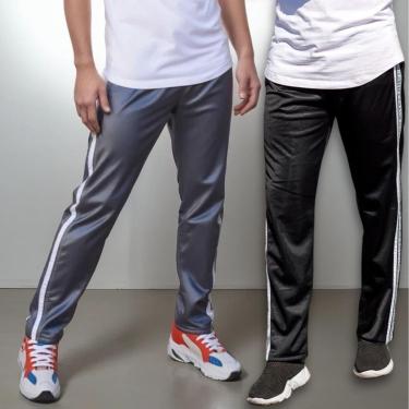 Imagem de KIT 2 Calças Masculina Esporte Treino Tecido Helanca Bolso Traseiro-Masculino