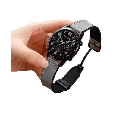 Imagem de Pulseira MoonSwatch Planet De Couro E Silicone Com Fecho Magnético Par