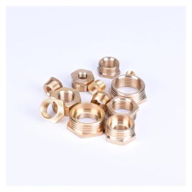 Imagem de Encaixe de tubo redutor de bucha sextavada de latão 1/8 1/4 3/8 1/2 3/4 F a M Conector acoplador adaptador de gás de água de cobre redutor rosqueado (11)