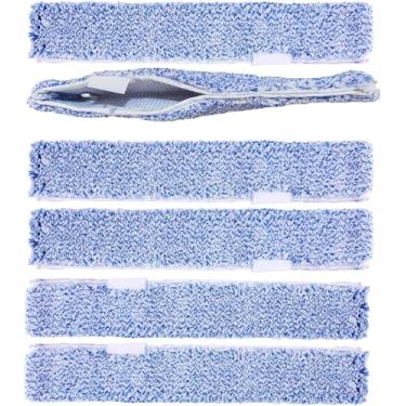 Imagem de Pacote com 6, refil de microfibra de 35,5 cm, compatível com Unger 966540, luva de refil de esfregão profissional, capa reutilizável de pano de rodo para limpeza de janelas profissional MR.SIGA