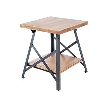 Imagem de Mesa central varanda mesa lateral simples moderna pequena mesa de centro quadrada pequena mesa de centro sala de estar quarto móveis mesa de quarto