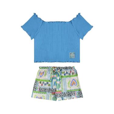 Imagem de Conjunto Blusa Short Estampado Bee Loop-Feminino