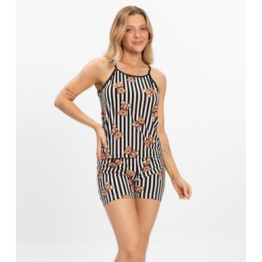 Imagem de Short Doll Curto Feminino De Liganete Bella Ana Preto, M, Preto