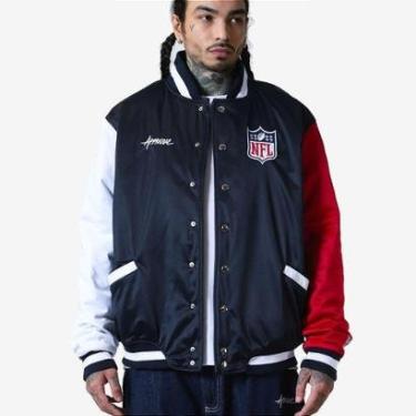 Imagem de Jaqueta College Approve x NFL II Logo Liga Azul e Vermelha-Masculino