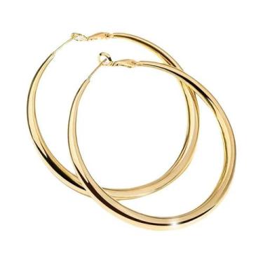 Imagem de Brincos De Argola Em Cobre Banhado a Ouro 18K Com Design De Gota d'Águ