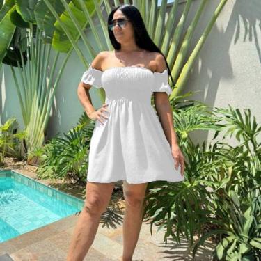 Imagem de Vestido Feminino Ciganinha Curto Verão Tecido Leve Ombro A Ombro - Don