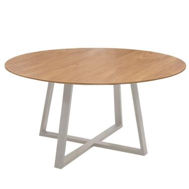 Imagem de Conjunto Mesa Oliva 150cm 8 Cadeiras Confort Laminado Gol Decor Cinamomo-champagne-marrom-champagne