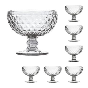 Imagem de Conjunto 36 Unidades Taça de Vidro Sobremesa Bico de Abacaxi