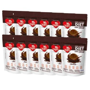 Imagem de Bala My Toffee Chocolate Diet Zero Lactose Kit 12 Pacotes 52g