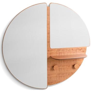 Imagem de Espelho Decorativo Mezzo Castanho 80 Cm