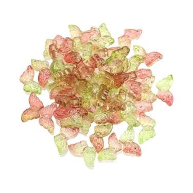 Imagem de Pingentes De Borboleta De Cristal Multicoloridos 8x15mm 50 Peças, Cont