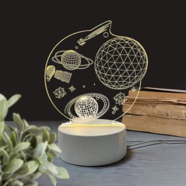 Imagem de Ambiente de cabeceira colorido Night Light Space 3D Touch - Taiyuanket