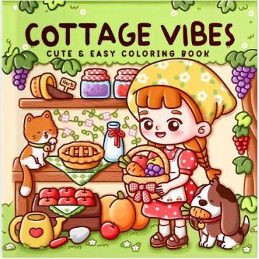 Imagem de Livro de colorir Cottage Vibes Cozy Girl Life Stress Relief - taiyuank