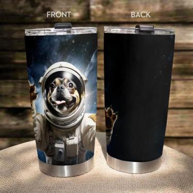Imagem de Caneca de café Tumbler Oasisdream 600 ml com estampa de cachorro