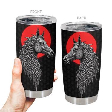 Imagem de Caneca Tumbler Oasisdream de aço inoxidável 600 ml com estampa de cava