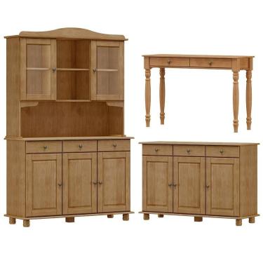 Imagem de Cristaleira Balcao Buffet E Aparador Madeira Maciça Freijo Milani Store