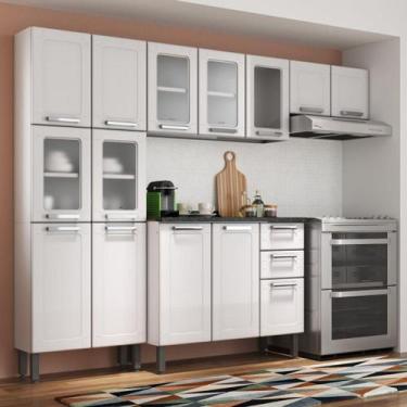 Imagem de Cozinha Completa Aço 14 Portas 2 Gavetas Múltipla Bertolini