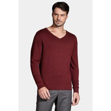 Imagem de Tricot Manga Longa Gola v Bordeaux-Masculino