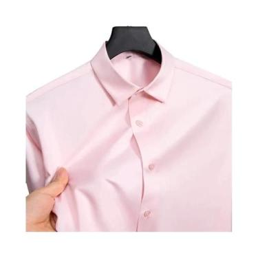 Imagem de Camisa Social Masculina Branca Slim Fit De Manga Longa Antirrugas Para