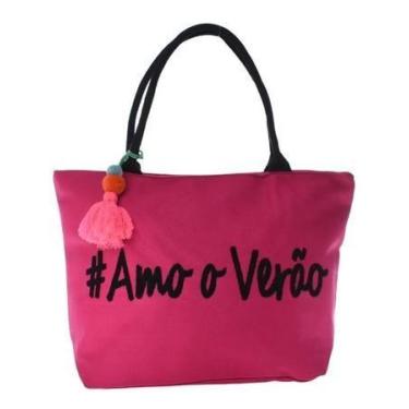 Imagem de Bolsa De Praia Sacola Impermeável Feminina Moda Praia Amo o Verão Pisc