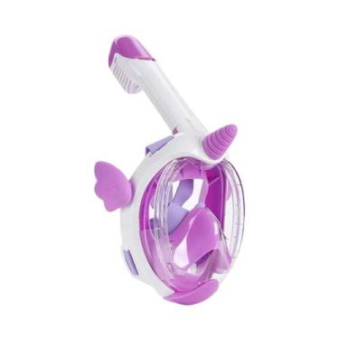 Imagem de Máscara De Snorkel Infantil Unicórnio Antiembaçante À Prova d'Água Com