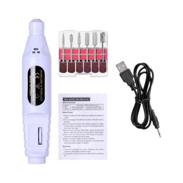 Imagem de Mini Lixadeira Elétrica Usb Para Unhas, Ferramenta Profissional De Pol