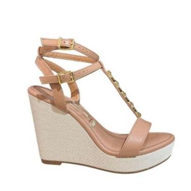 Imagem de Sandália Vizzano 6283.2127 Feminina Anabela Palha Nude-Feminino