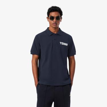Imagem de Camisa Polo Lacoste Petit Piqué De Modelagem Clássica Com Estampa Masculina-Masculino