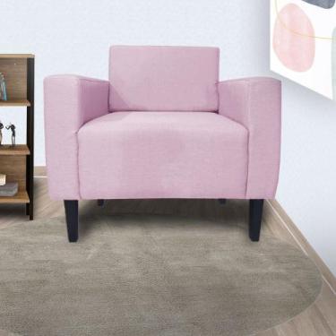 Imagem de Conjunto 2 Poltronas Estofadas Para Clínica Leticia Slim Suede Rosa Be