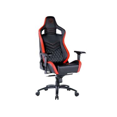Imagem de Cadeira Gamer Júpiter Preta e Vermelha em Couro Reclinável