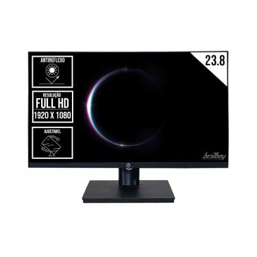 Imagem de MONITOR LED 23.8" FHD BRAZILPC ERGONÔMICO ANTIRREFLEXO FRAMELESS 75HZ PRETO BPC24SA