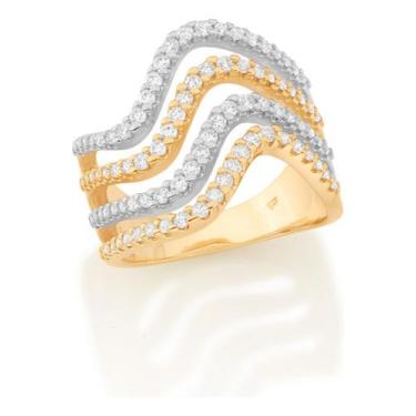 Imagem de Maxi Anel Formado Por 4 Aros Ondulados, Crav 512978 - ROMMANEL, Branco