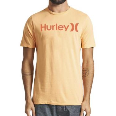 Imagem de Camiseta Hurley O&O Solid SM24 Masculina Laranja, G, Laranja