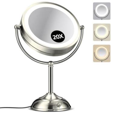 Imagem de Espelho de maquiagem B Beauty Planet 20x Recarregável 9x com aumento