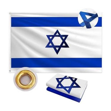 Imagem de Bandeira de Israel Oxford 150x100 cm Dupla Face com Ilhós - no-brand