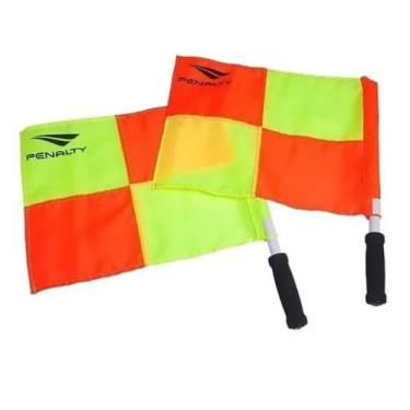 Imagem de Bandeira De Arbitro Penalty Nylon, Único, Amarelo, Laranja