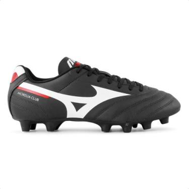 Imagem de Chuteira Campo Mizuno Morelia Club MD Masculina, 40, Preto, Branco