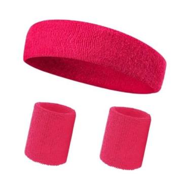 Imagem de Conjunto De Faixas De Cabeça E Pulseiras Elásticas Para Esportes Mascu
