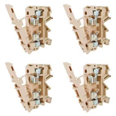 Imagem de Kit Borne SEK-4RD Bege Porta Fusível  Cabo 2,5 a 4,0mm - SIBRATEC, 10 