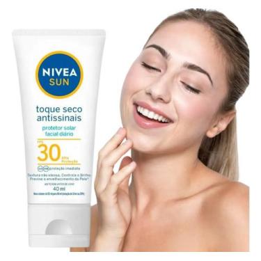 Imagem de Nivea Sun Protetor Solar Facial 40ml Toque Seco Antissinais 30fps