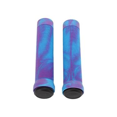 Imagem de Punhos da tampa do guidão de bicicleta, textura antiderrapante 22,2 mm de borracha do guidão fácil de esticar para andar de bicicleta(Roxo azulado)