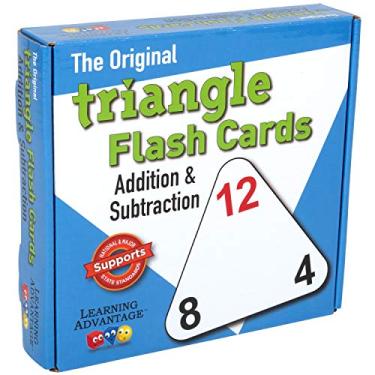 Imagem de (Original Version) - Learning Advantage 4551 The Original Triangle Flash Cards, Addition and Subtraction, Grade: Kindergarten to 4, 17cm Height, 3.2cm Width, 16cm Length