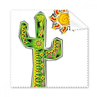 Imagem de Cacto pintado à mão Cacto, México, elemento de cultura, pano de limpeza, limpador de óculos, 5 peças
