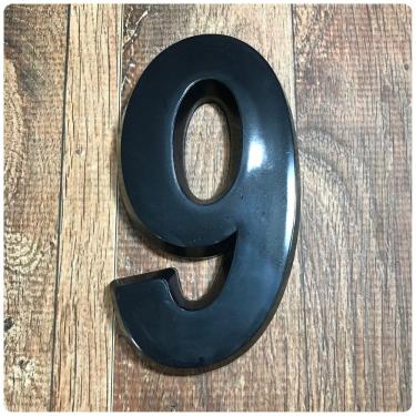 Imagem de Número 9 Residencial Preto 14cm De Altura