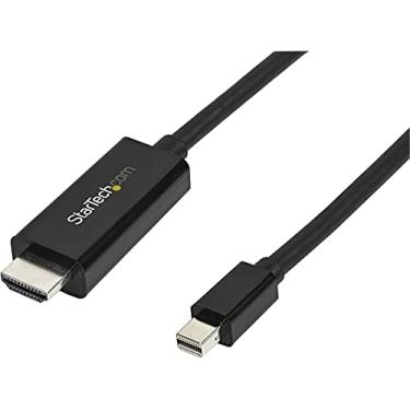Imagem de StarTech. Com cabo Mini DisplayPort para HDMI de 3 m – Vídeo 4K 30Hz – Cabo adaptador mDP para HDMI – Mini DP ou Thunderbolt 1/2 Mac/PC para monitor HDMI/Display – Cabo conversor mDP para HDMI (MDP2HDMM3MB)