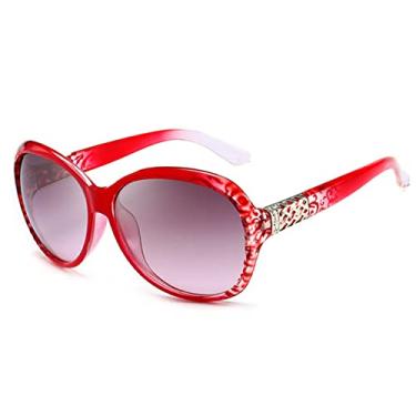 Imagem de Óculos de Sol Vintage Redondo Feminino Retro Designer Clássico Óculos de Sol Moda Grande Gradiente Senhoras Óculos De Sol, Ficando Vermelho, Outros