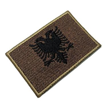Imagem de BP0221T04 Bandeira Albânia Patch Bordado Termo Adesivo