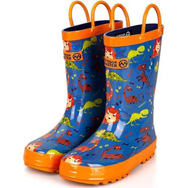 Imagem de Botas de chuva infantis infantis sem BPA para meninos e meninas, Dino Wilderness, 8 Toddler