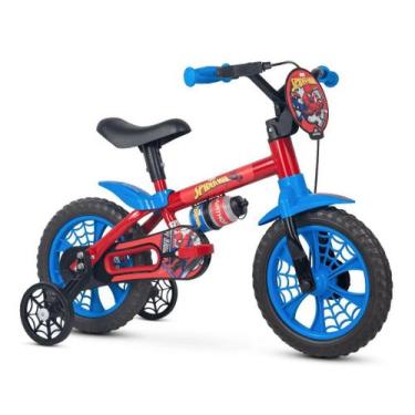 Imagem de Bicicleta Infantil Aro 12 Spider Man Suporta Até 21Kg Com Rodinha Nath