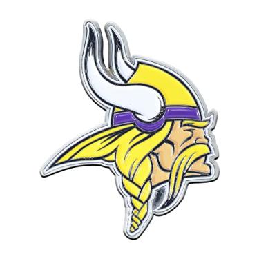 Imagem de NFL - Emblema de metal moldado 3D de Minnesota Vikings 8 cm x 6,6 cm.